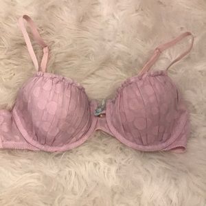 Victoria’s Secret pink polka dot bra size 34C